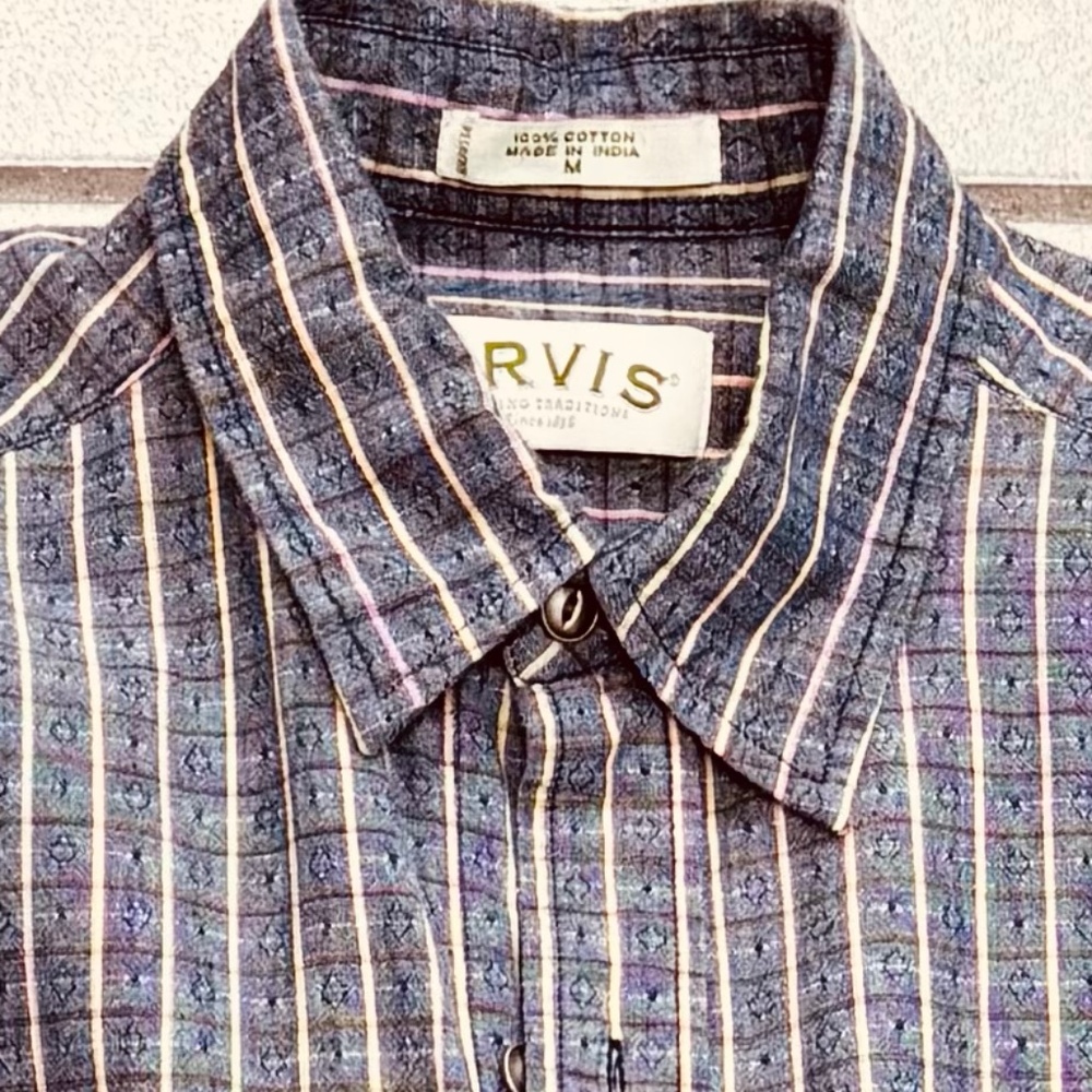 ORVIS MEN'S BUTTON DOWN SHORT SLEEVE SHIRT SIZE MEDIUM
